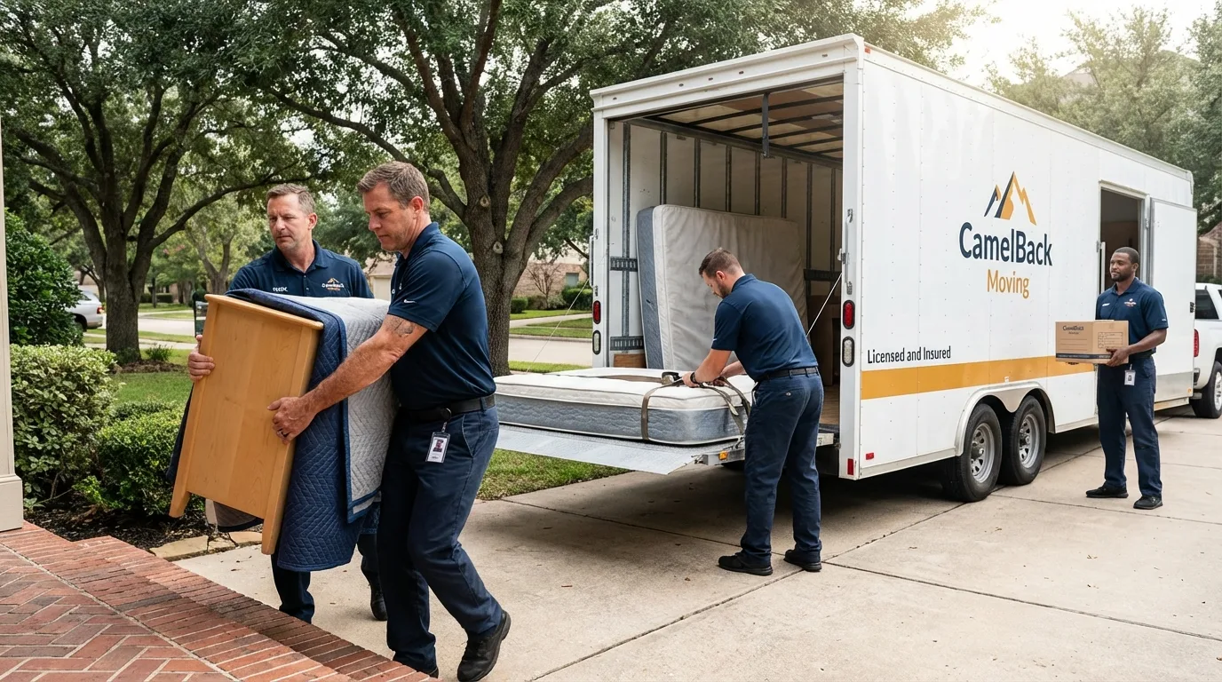 Crew loading residential truck for cross-state move from Gibsonia, PA